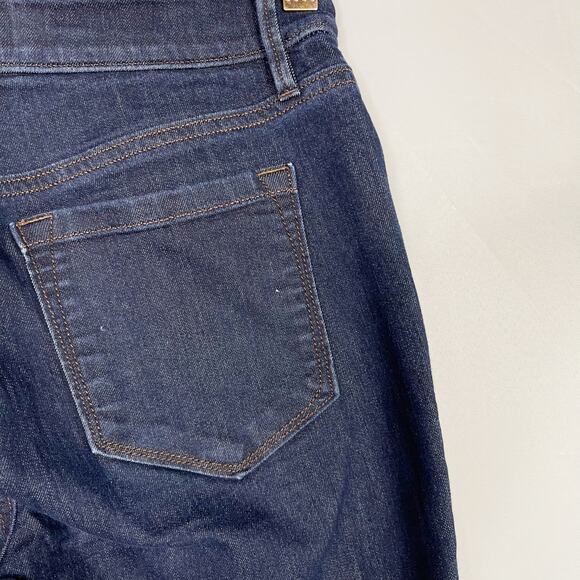 LOFT Size 25 / 0 Curvy High Waist Skinny Ankle Jeans Dark Wash Cotton Stretch - Picture 7 of 11